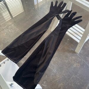 Mugler Black Long Gloves